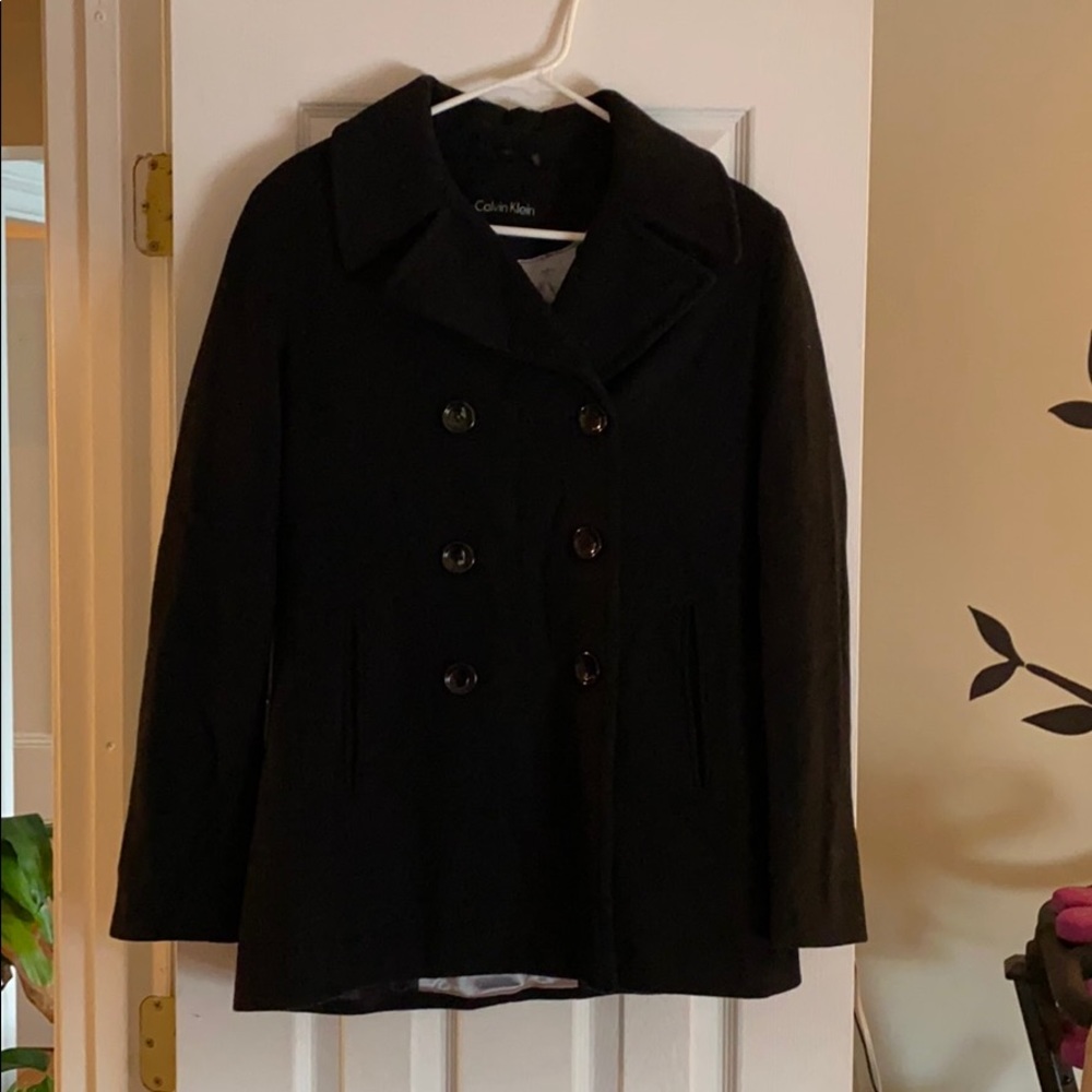 Classic Calvin Klein pea coat- barely worn